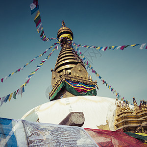 尼泊尔加德满都猴子寺庙的Stupa 猴庙 神社图片