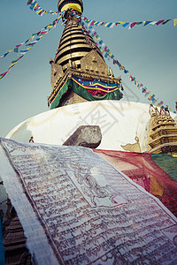 尼泊尔加德满都猴子寺庙的Stupa 遗迹 猴庙图片