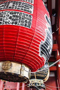 日本东京浅草浅岛的日本圣左二红寺 寺庙 观音图片