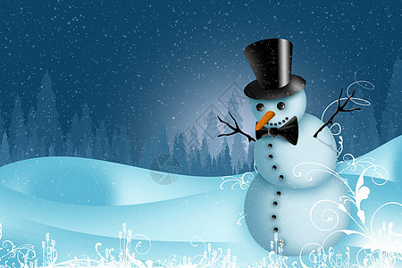 假日雪人 假期 蓝色的 帽子 水平的 过夜 季节图片