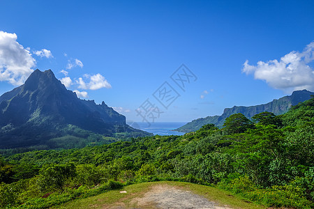 波普努 库克湾和摩拉岛环礁湖的空中观察 太平洋图片