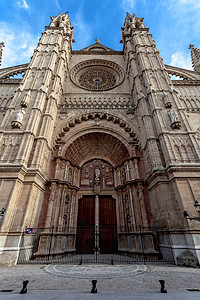 马洛卡岛帕尔马大教堂 历史性 马略卡岛 棕榈 建筑学 西班牙图片