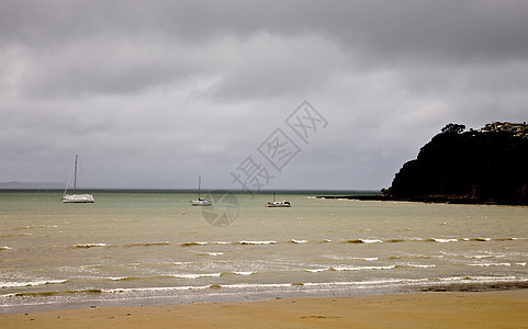 新西兰 斯坦摩尔湾 假期 海滩 海岸 风景优美的 游客图片