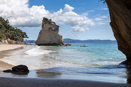 海平附近大教堂科夫海滩 观光 发动机 石灰石 海岸线 新西兰图片