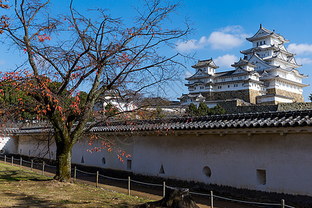 日本冰木二城堡 古老的 天空 遗产 文化 关西 家图片