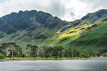 Buttermere 视图 英国 湖 水域 夏天图片