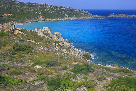 意大利撒丁岛的绿松石海滩图片