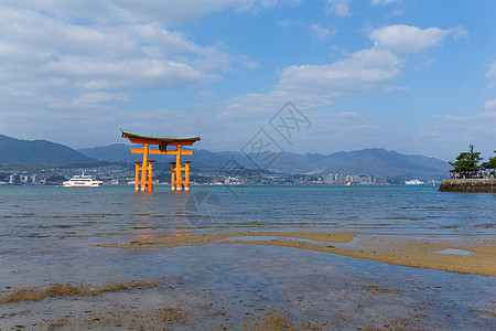 日本的国岛神社 假期 古老的 地标 严岛 亚洲 宫岛图片