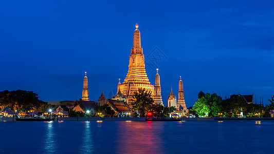 泰国曼谷的Watrun寺庙 黎明 城市景观 假期 天际线图片