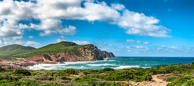 风日风中波比西奥洛海岸的景观 太阳 海景 假期图片