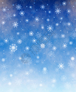 飘落的雪花圣诞贺卡 冬天抽象背景图 插图 天空图片