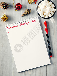 圣诞礼品购物规划清单 多于 高架 可可 写图片