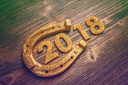 2018 年新年的象征背景图片