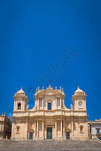 圣尼科罗大教堂 教科文组织遗产遗址 蓝色的 天主教徒图片