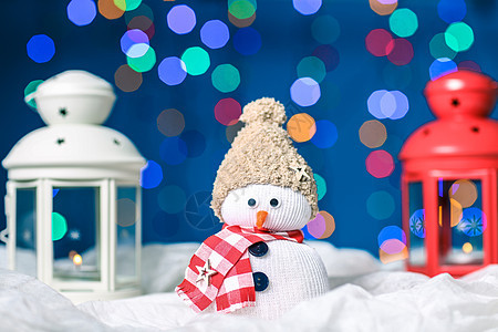 圣诞快乐的雪人 乐趣 庆典 玩具 玩具娃娃 季节 蓝色的图片