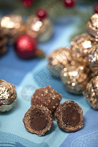 甜甜圆巧克力糖果盘 可口 假期 展开 坚果 圣诞节图片