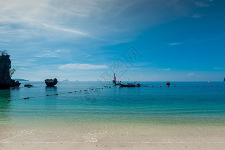 蓝色海景景观   泰国海上传统船舰图片