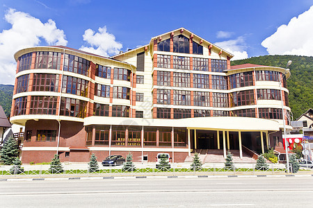 索奇地区俄罗斯村的度假旅馆 建筑学 太阳 户外的图片