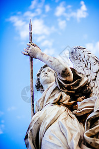 意大利 罗马 卡斯特尔圣安安赫洛 天使的雕像和长矛 文化 宗教的图片