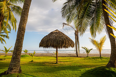 哥斯达黎加的海岸 旅游 支撑 云 海岸线 热带 冷清图片
