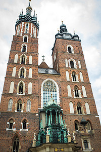 Krakow历史广场的旅游建筑景点 建图 城市 大教堂图片