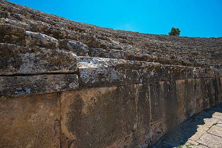 希拉波利斯废墟中的罗马两神剧院 古董 棉花堡 地标图片