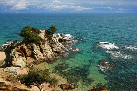 典型的布拉瓦风景 游客 马尔 海岸 蓝色的 海景图片
