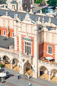 在Krakow最高视图主广场上购物街机图片
