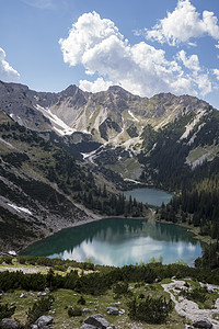 巴伐利亚州苏尔金鲁普的峰峰 山峰 远足 山脉 团图片