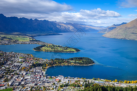 新西兰瓦卡提普湖和皇后镇 水 旅行 风景 地标图片
