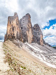 意大利多洛米特岩层形成 美丽的 天空 假期 悬崖图片