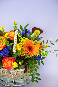 不同花朵的花束 婚礼 浪漫的 桌子 浪漫 庆典 盛开图片
