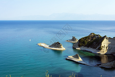 希腊科孚岛的德拉斯蒂斯角 海景 海 地中海 海岸图片