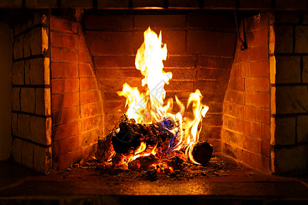 秋或冬烧火炉图片