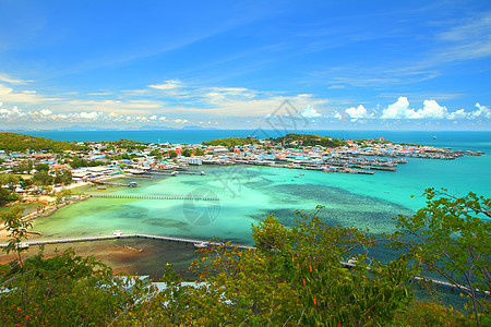 泰国Samaesan村Chonburi山顶海景 支撑 风景图片