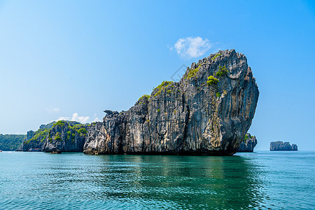 泰国湾国家公园 暹粒 多彩 夏天 蓝色的 船图片