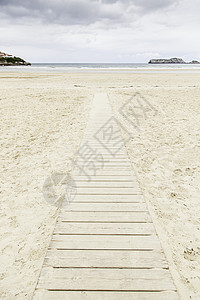 滑板走向海滩 木板路 热带 假期 木头 安大略 天 天空图片