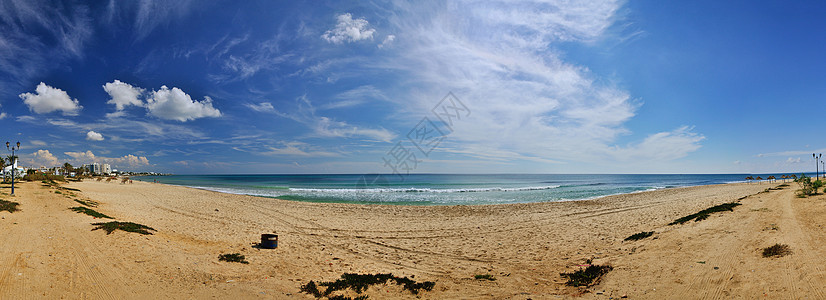 阳光海滩 哈马迈特 突尼斯 地中海 非洲 HDHRP图片