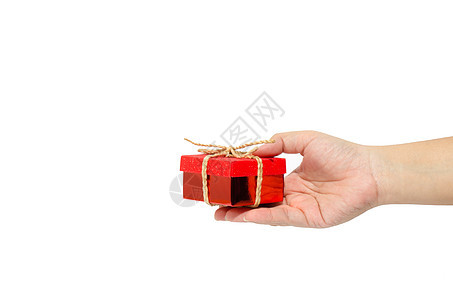 妇女手中的小礼品盒 圣诞节 分享 假期 新年 庆典图片