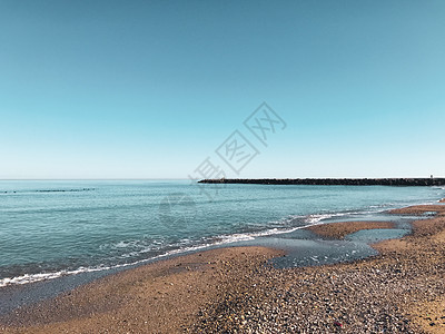 美丽的海滩和不可思议的海 在保加利亚波莫里 太阳 海岸线图片