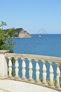 美丽的海洋景色 阳光夏日白石斑纹的风景 水图片