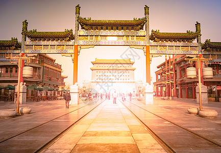 在中国北京市清门街的 京正阳吉昂楼门图片