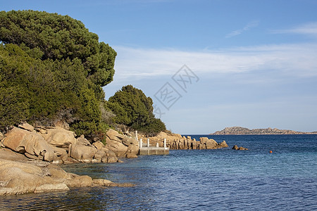 离科斯塔斯梅拉尔达撒丁岛冬季海滩的海景 地中海图片