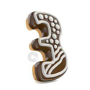 三号 3 巧克力圣诞姜饼字体装饰 w 曲奇饼图片