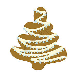 姜面包圣诞树背景图片