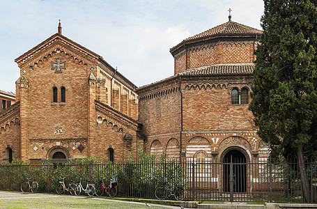 圣斯特凡诺 博洛尼亚 意大利 砖 建筑学 老的 古董图片