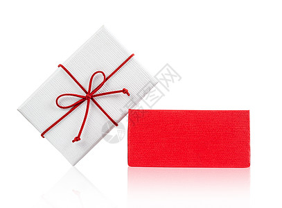红弓白礼箱打开 周年纪念日 展示 礼物 出去 小路 剪裁图片