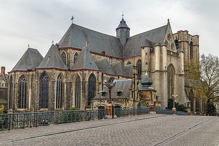 比利时根特圣迈克尔教堂 罗马的 历史性 比荷卢经济联盟 历史 哥特图片