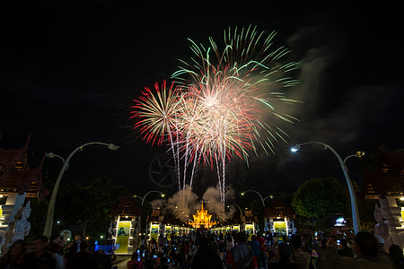 皇室2018年新年活动彩虹烟花 旅游 佛教 美丽的图片