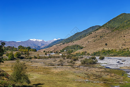 格鲁吉亚山地风景与山区 旅行 天 远足 州 旅游图片